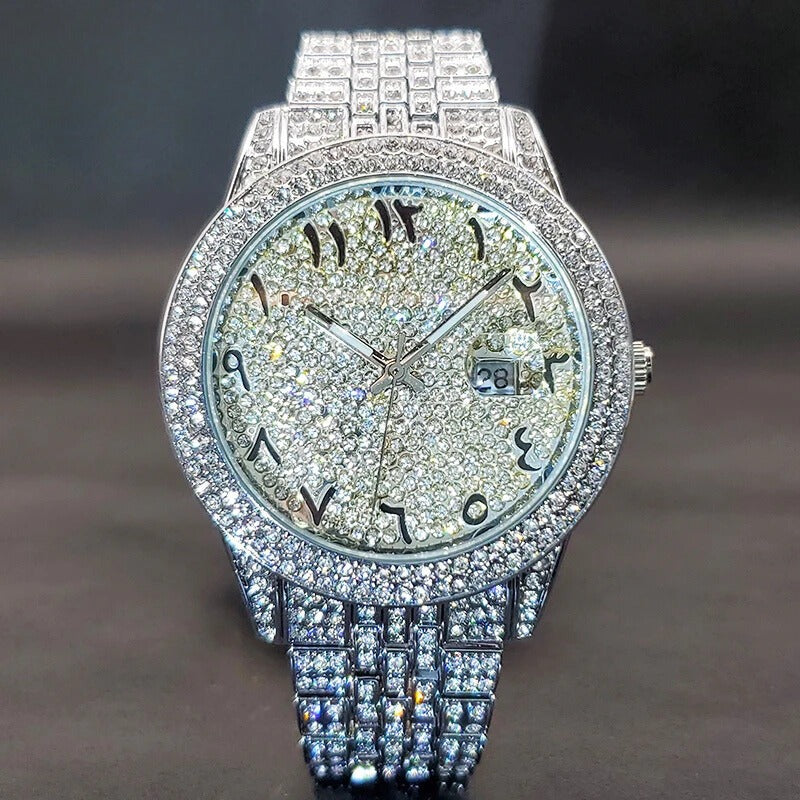 Miami Ice Nove Arabic Iced Out Watch