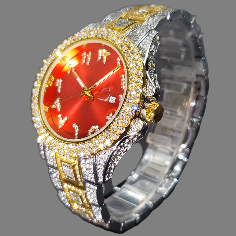 Miami Ice Presidential Arabic Dial Iced Out Watch