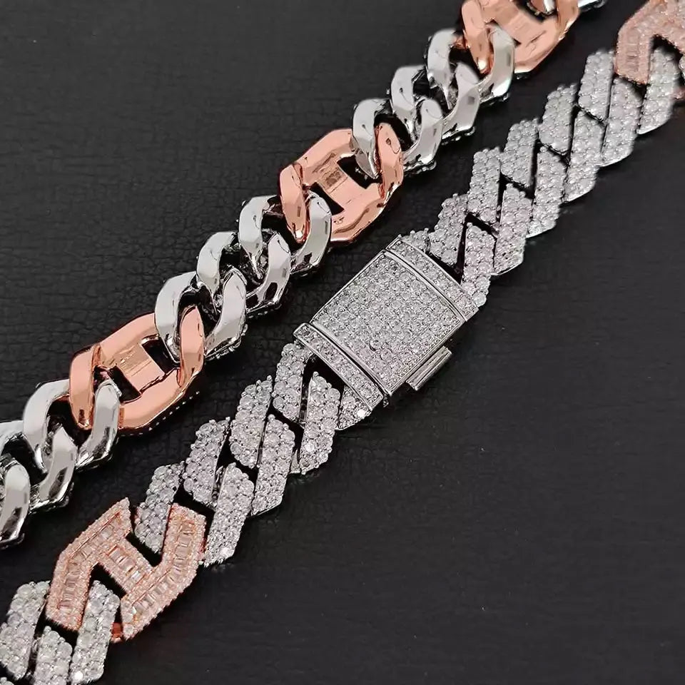 Prong Baguette Iced Out Chain