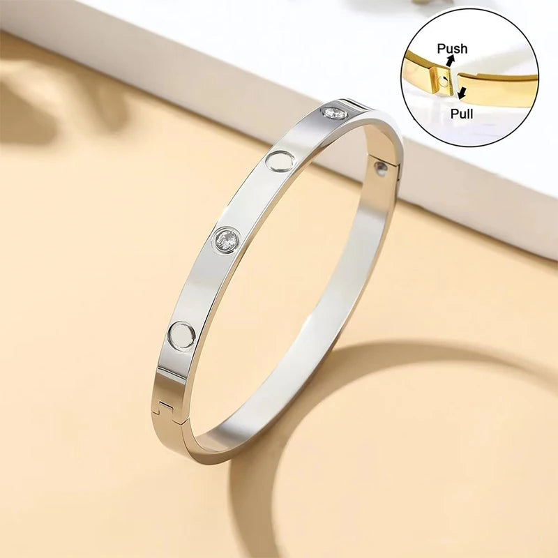 Stainless Steel Screw Bracelet for Women