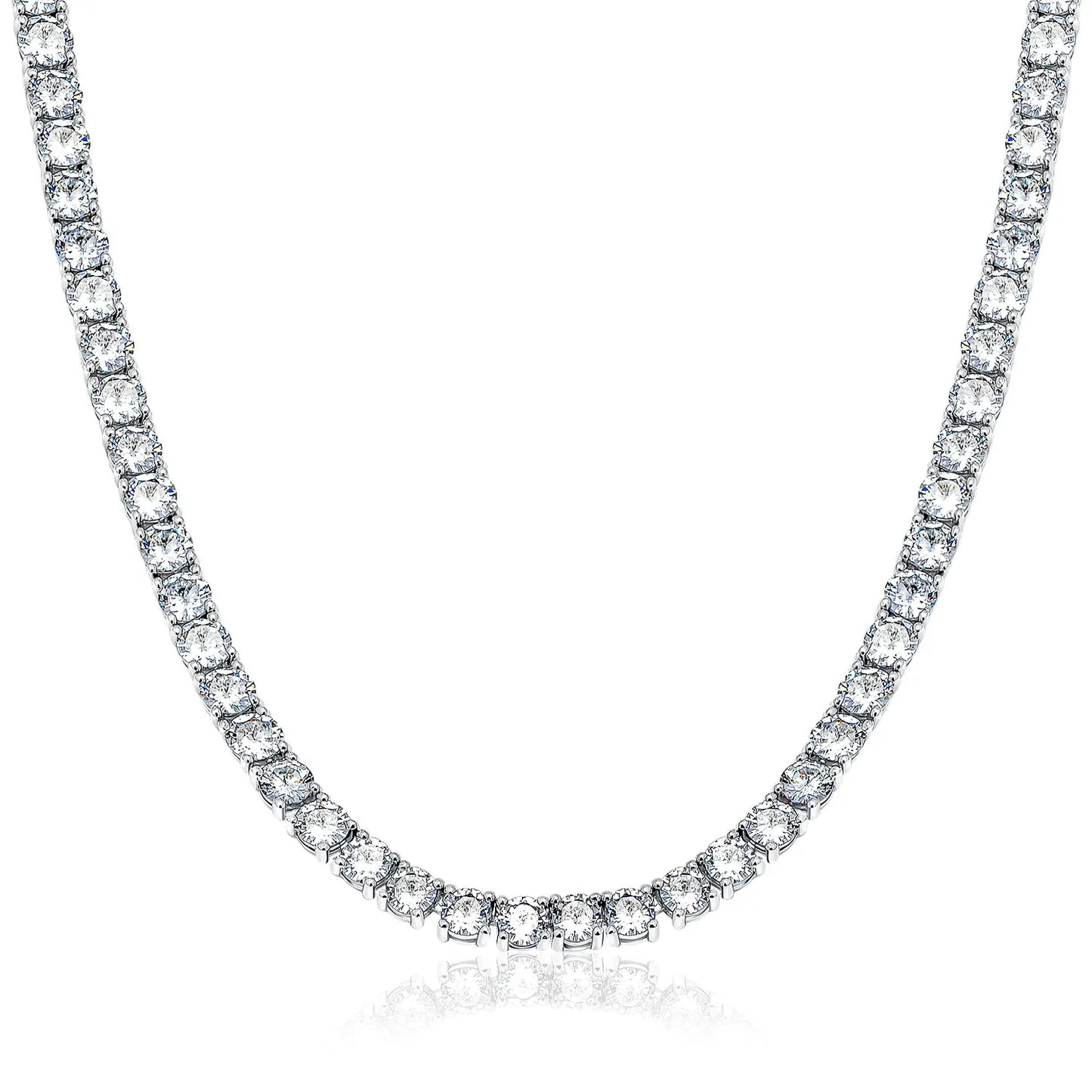 Miami Ice 5mm Round Tennis Chain - White Gold