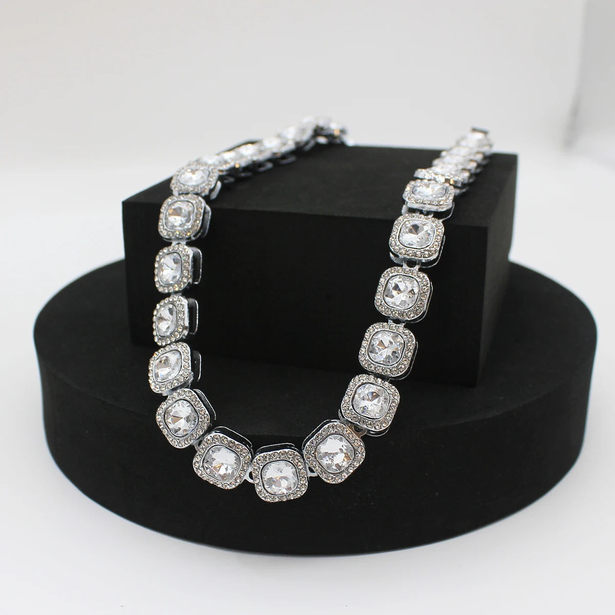 Miami Ice Iced Byzantine Chain - White Gold