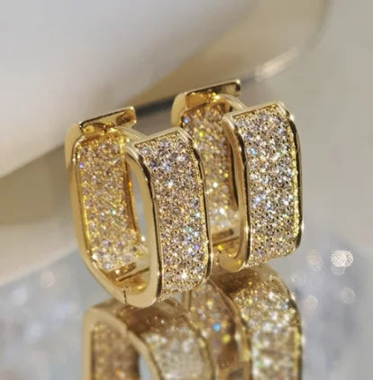 Gold & Silver Color Round Ear Studs