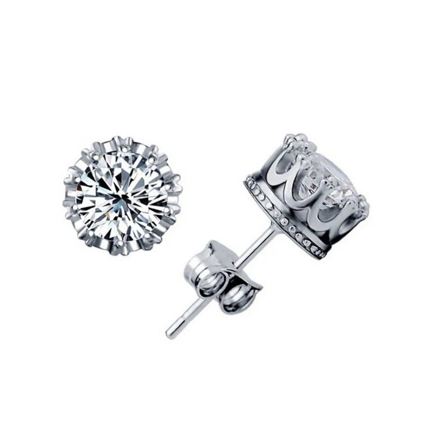 1 Pair Fashion Jewelry Crown Stud Earrings