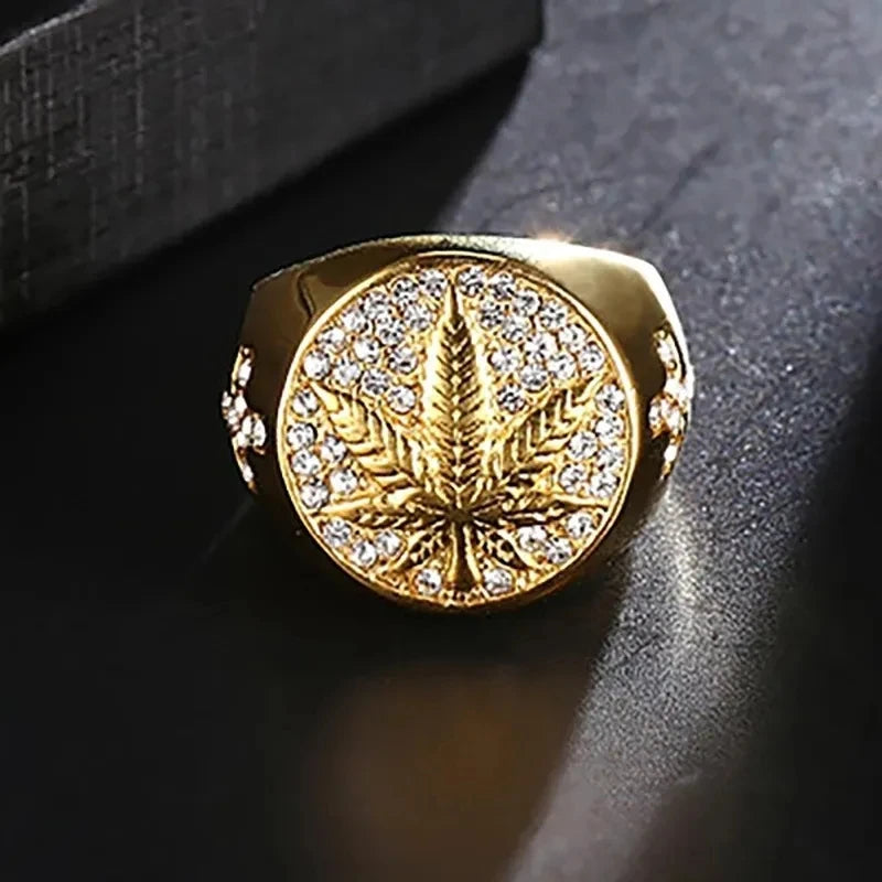 Hip Hop Rock Five Star Rings