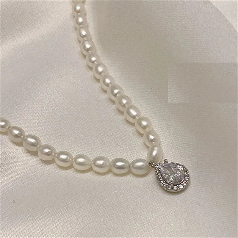 Miami Ice 6mm Pearl + Padlock Necklace