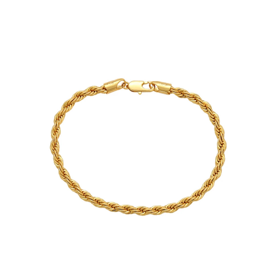 Miami Ice 3mm Rope Bracelet - Gold