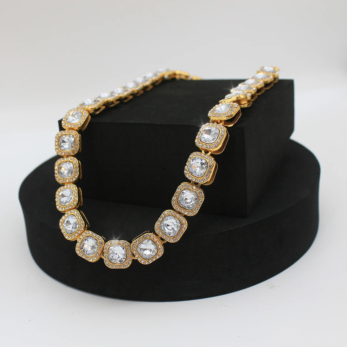 Miami Ice Iced Byzantine Chain - White Gold