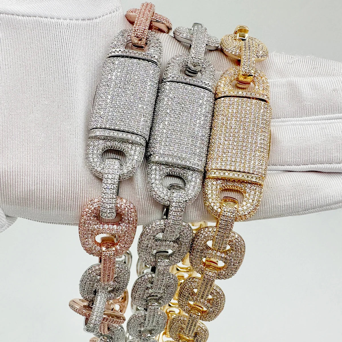 Miami Ice 14mm Iced Chunky Link Pave Chain