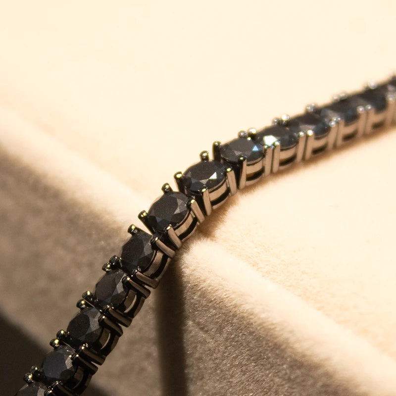 Miami Ice Tennis Bracelet - Black