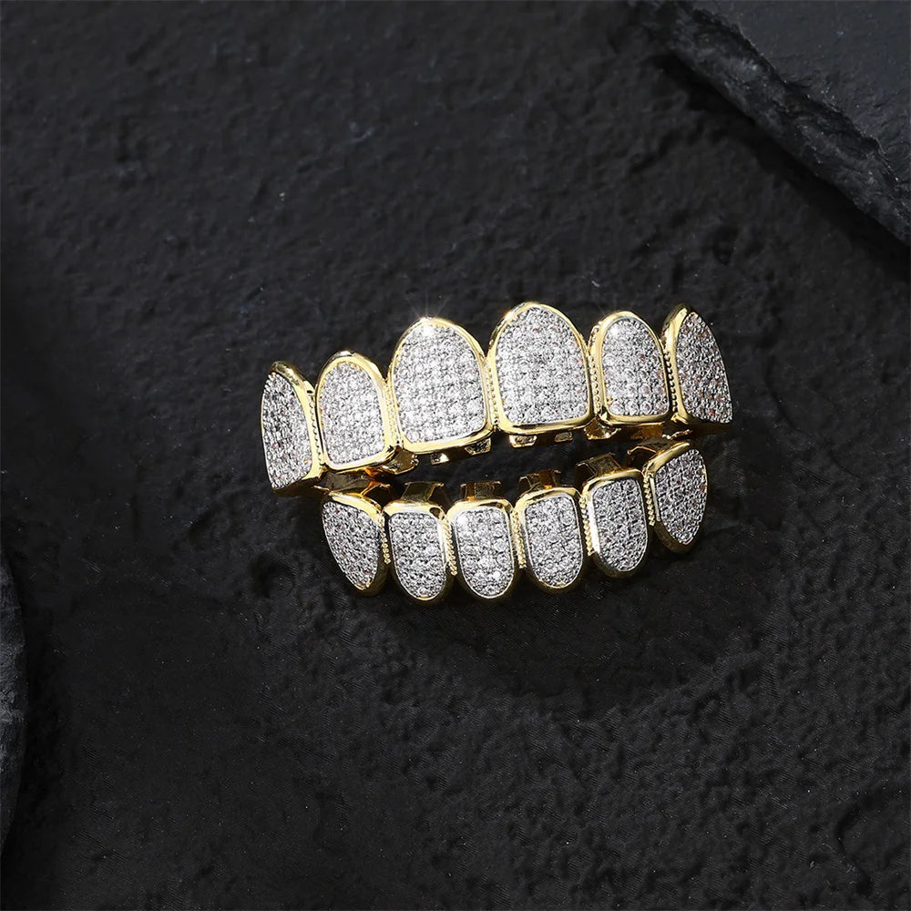 Miami Ice 6 Top and Bottom Iced Out Grillz