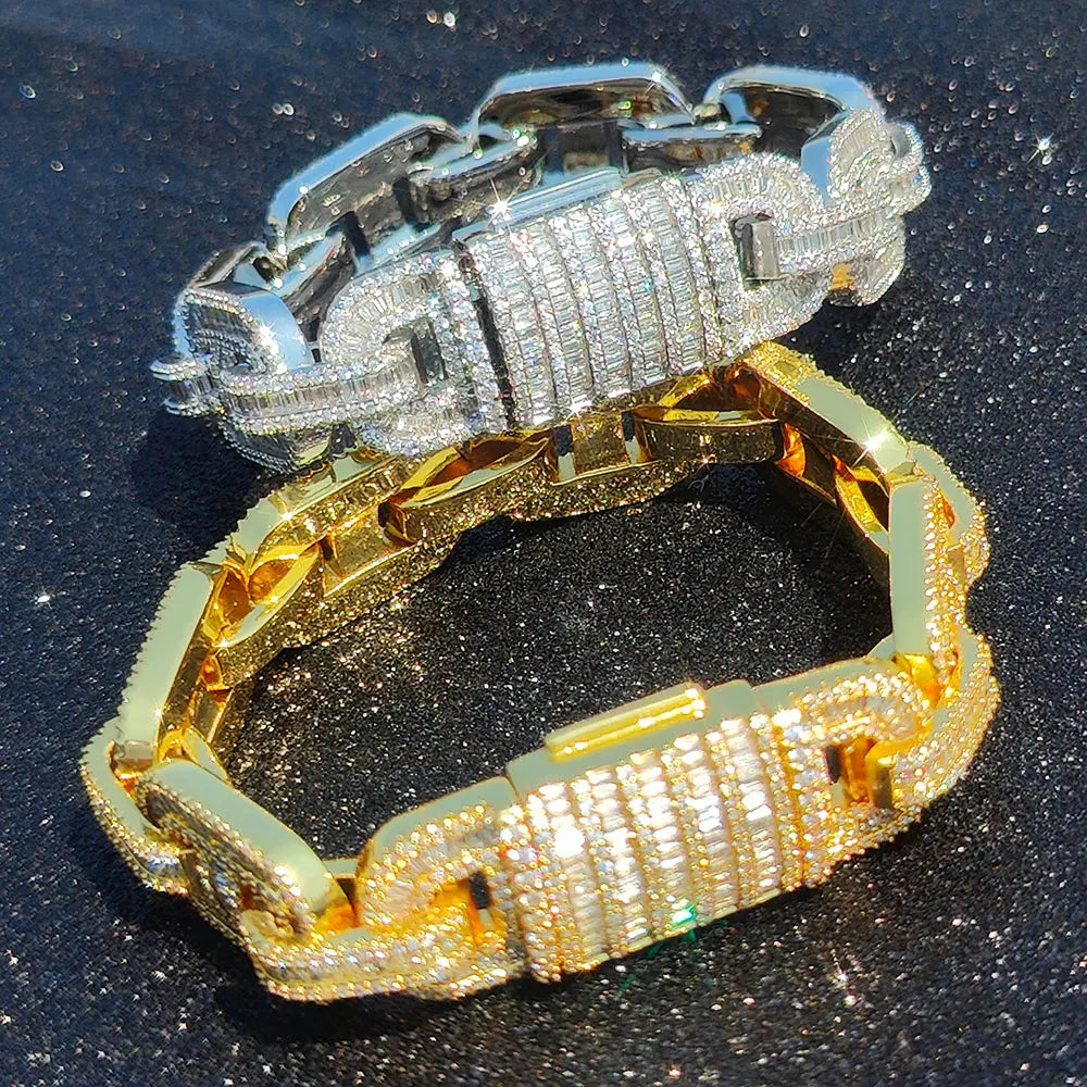 Miami Ice 14mm Baguette Mariner Bracelet