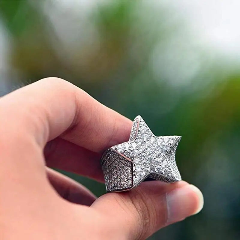 Miami Ice Iced STAR Ring