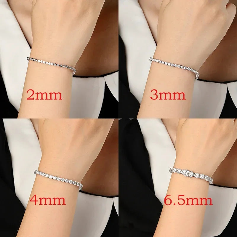 Miami Ice Micro Tennis Bracelet - White Gold