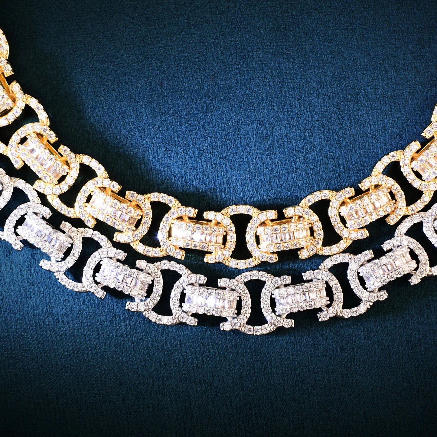 Miami Iced Byzantine Bracelet - White Gold