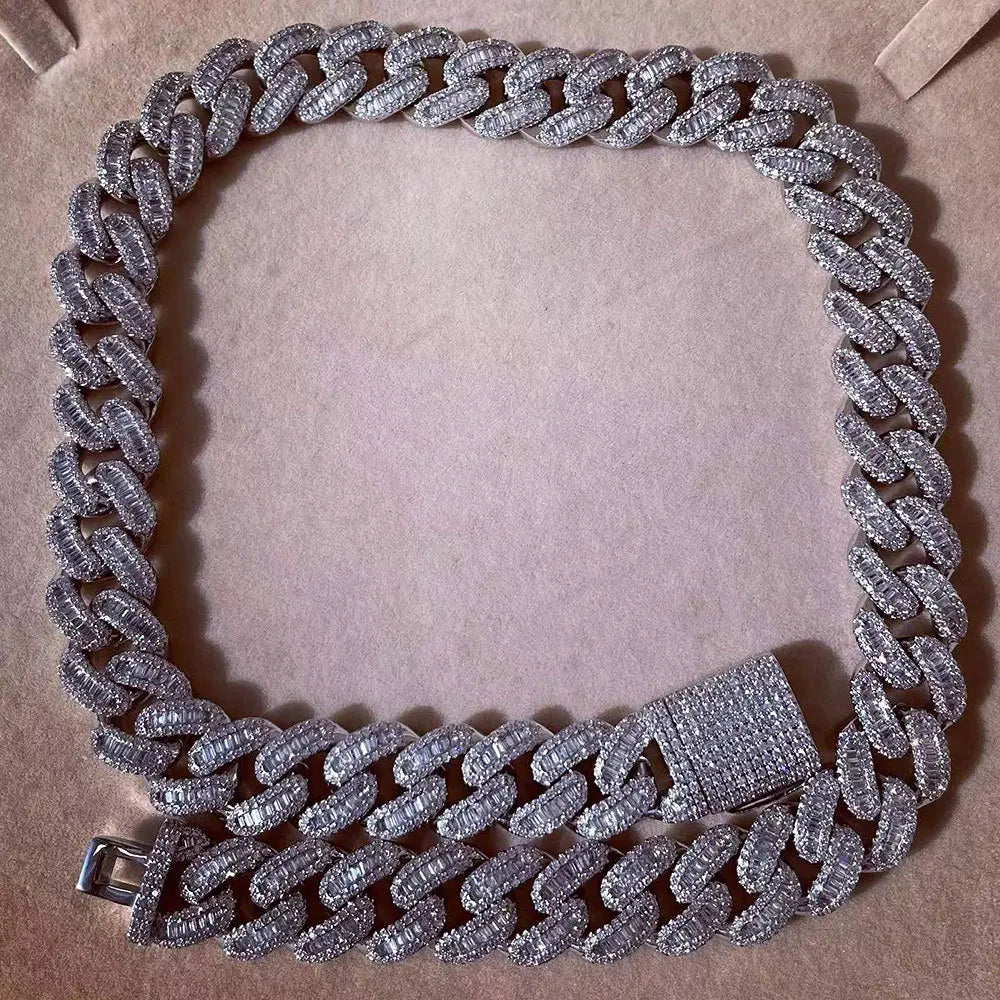 Miami Ice 12mm Iced Out Cuban Link Necklace