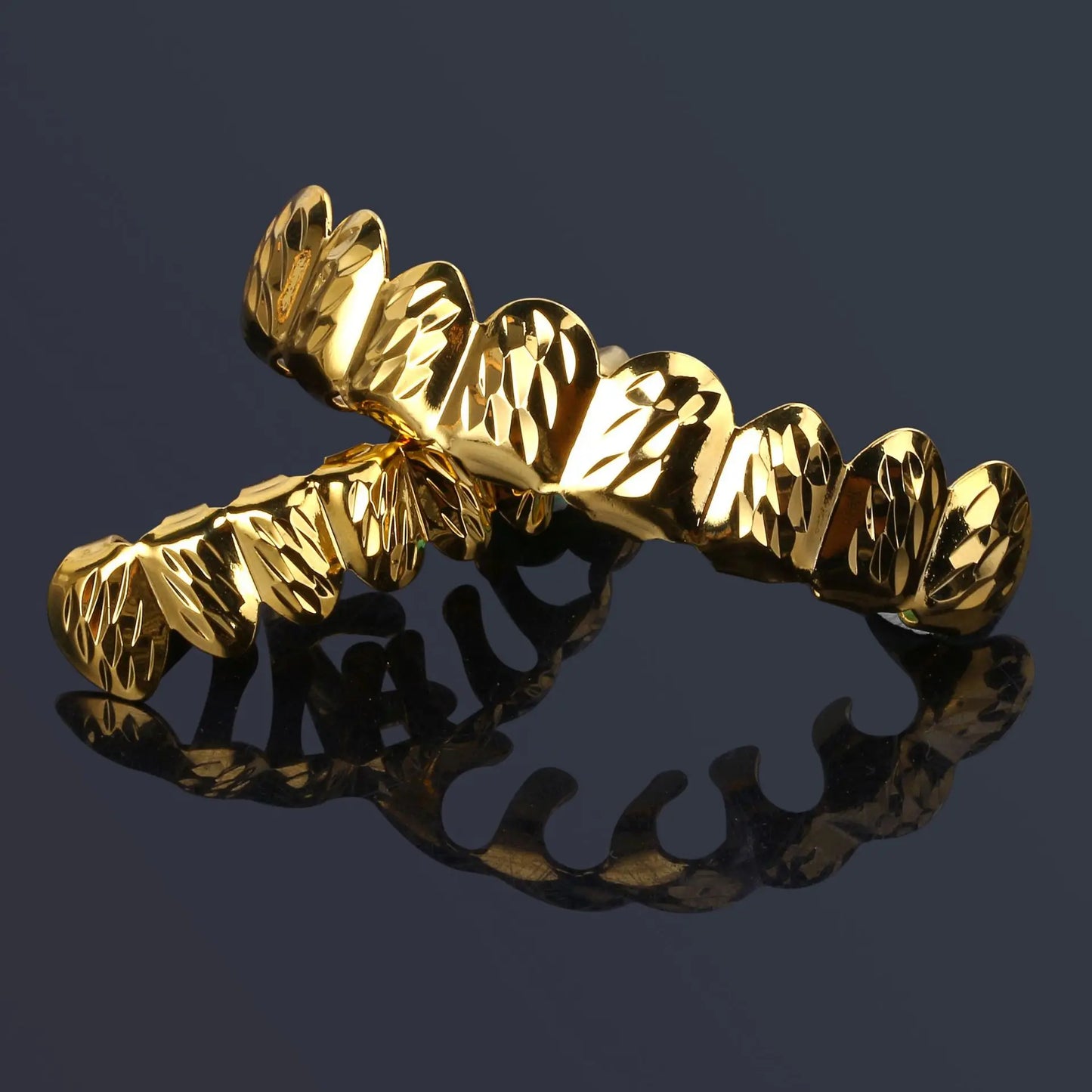8 Tooth Gold Plated Hip Hop Grillz Set