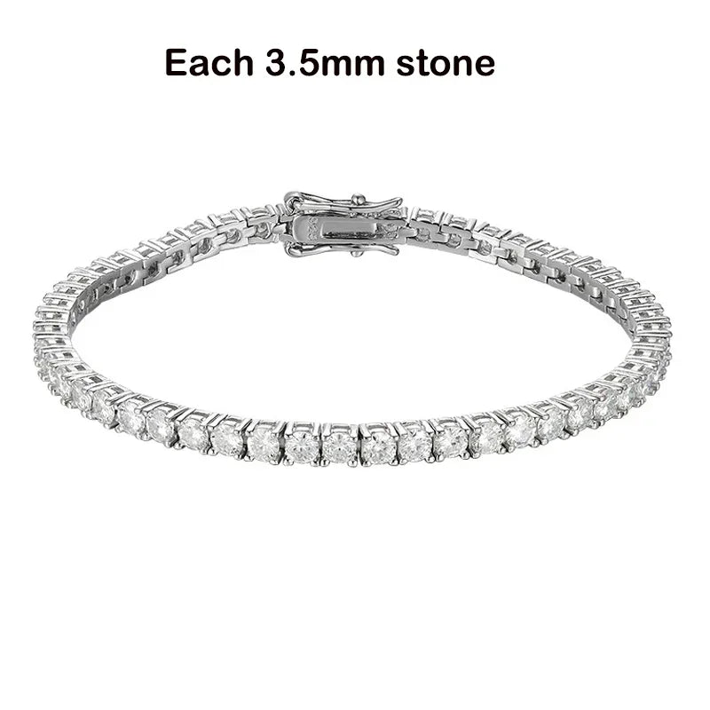 Miami Ice Micro Tennis Bracelet - White Gold