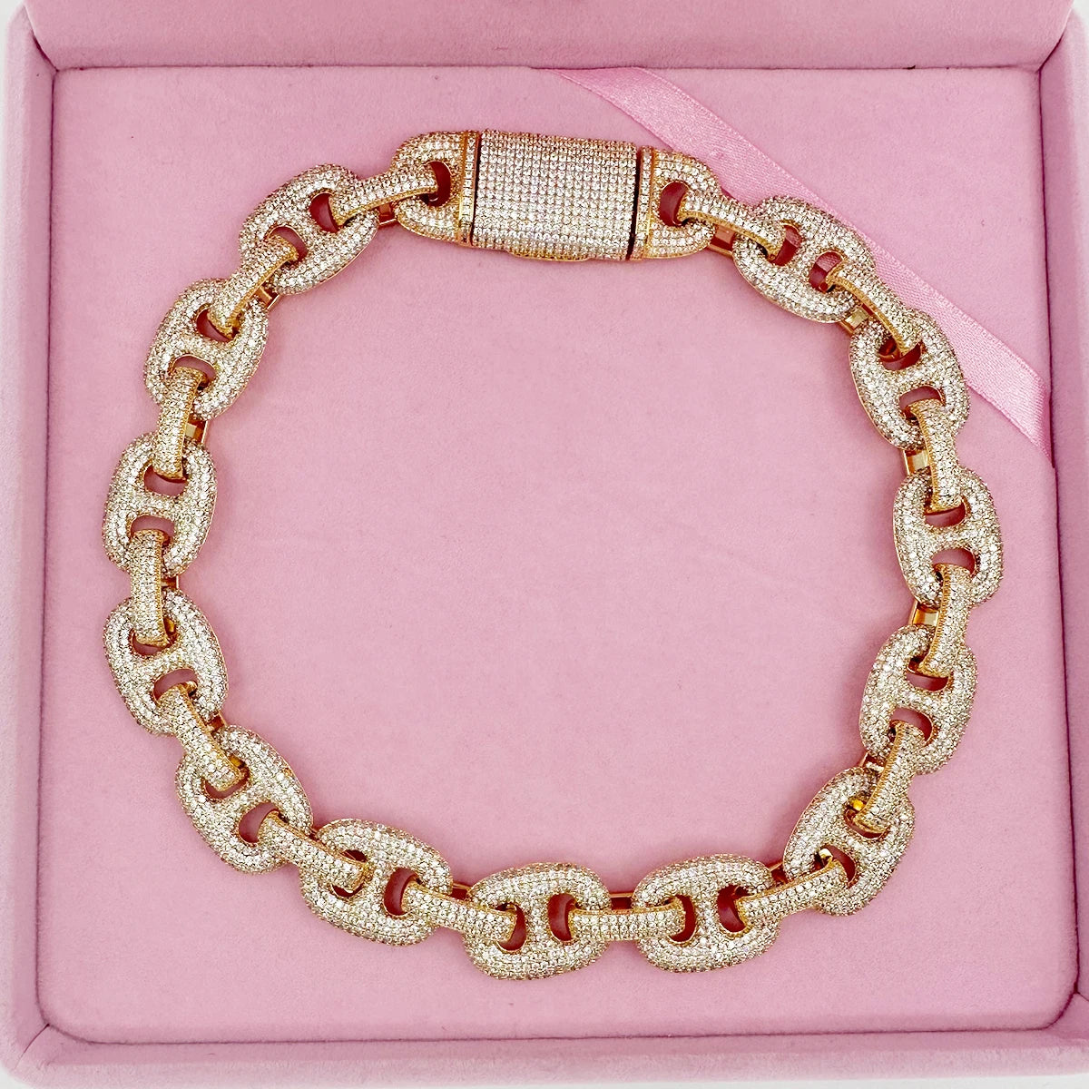 Miami Ice 14mm Iced Chunky Link Pave Chain