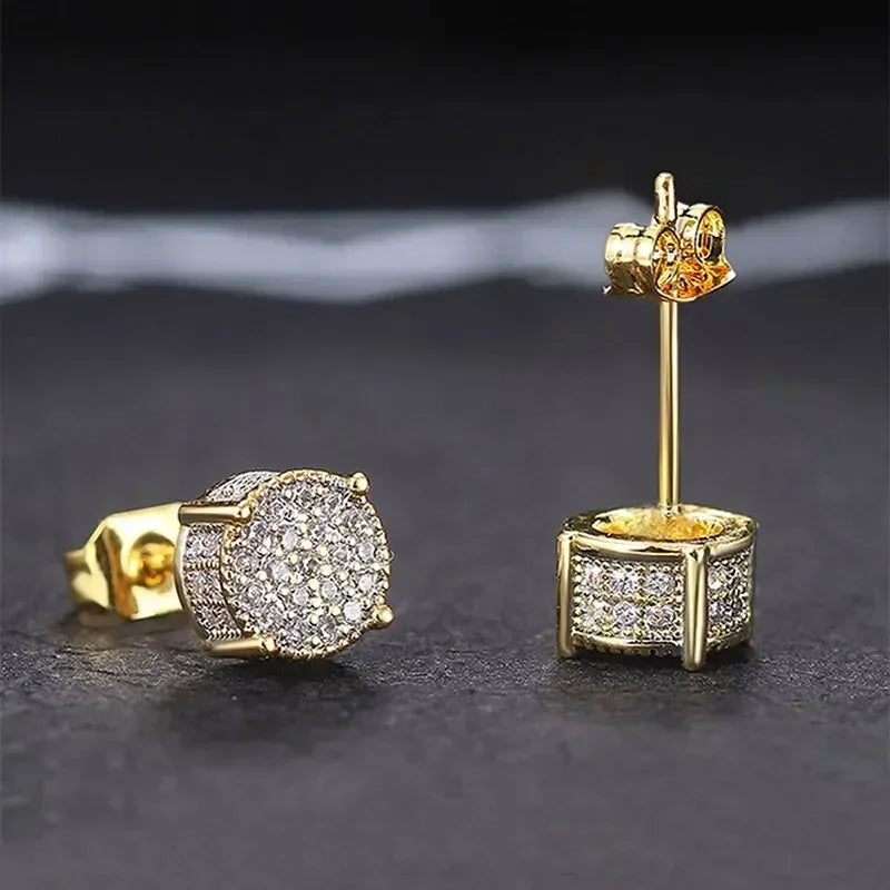 Gold & Silver Color Round Ear Studs