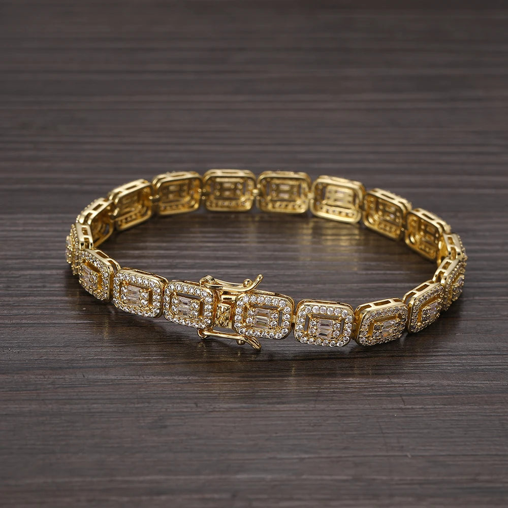 Miami Ice 12mm Clustered Tennis Bracelet