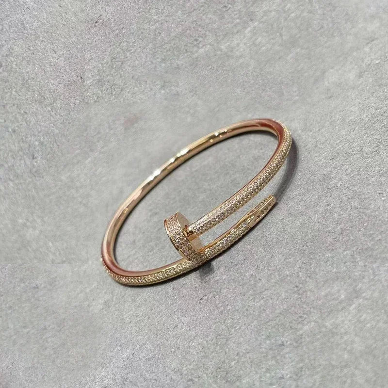 Miami Ice Iced Nail Bracelet - Gold