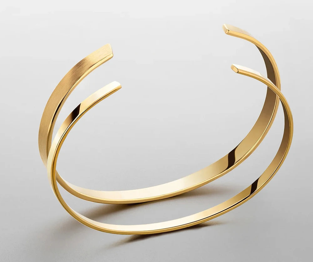 Miami Ice Cuff Bracelet 5mm - Gold