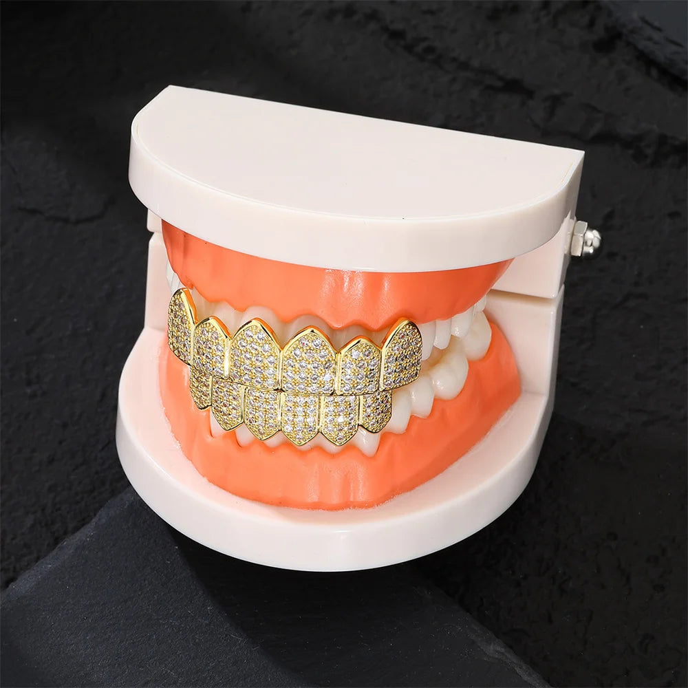 Hip Hop Full Iced Out Teeth Grillz Caps