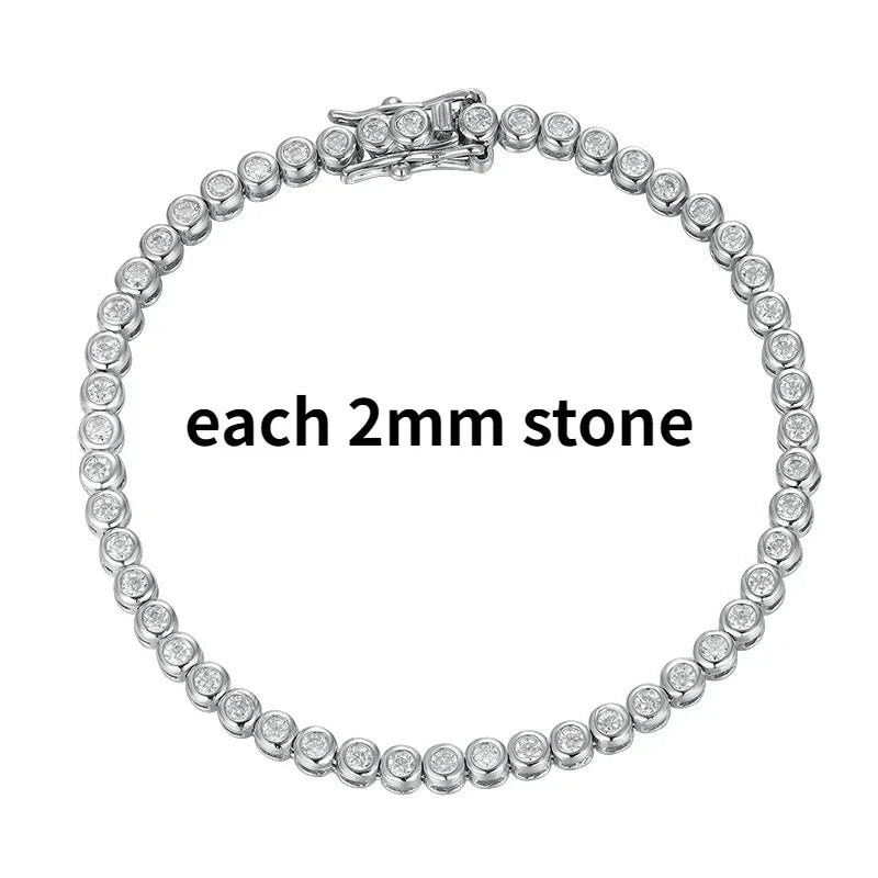 Miami Ice Micro Tennis Bracelet - White Gold