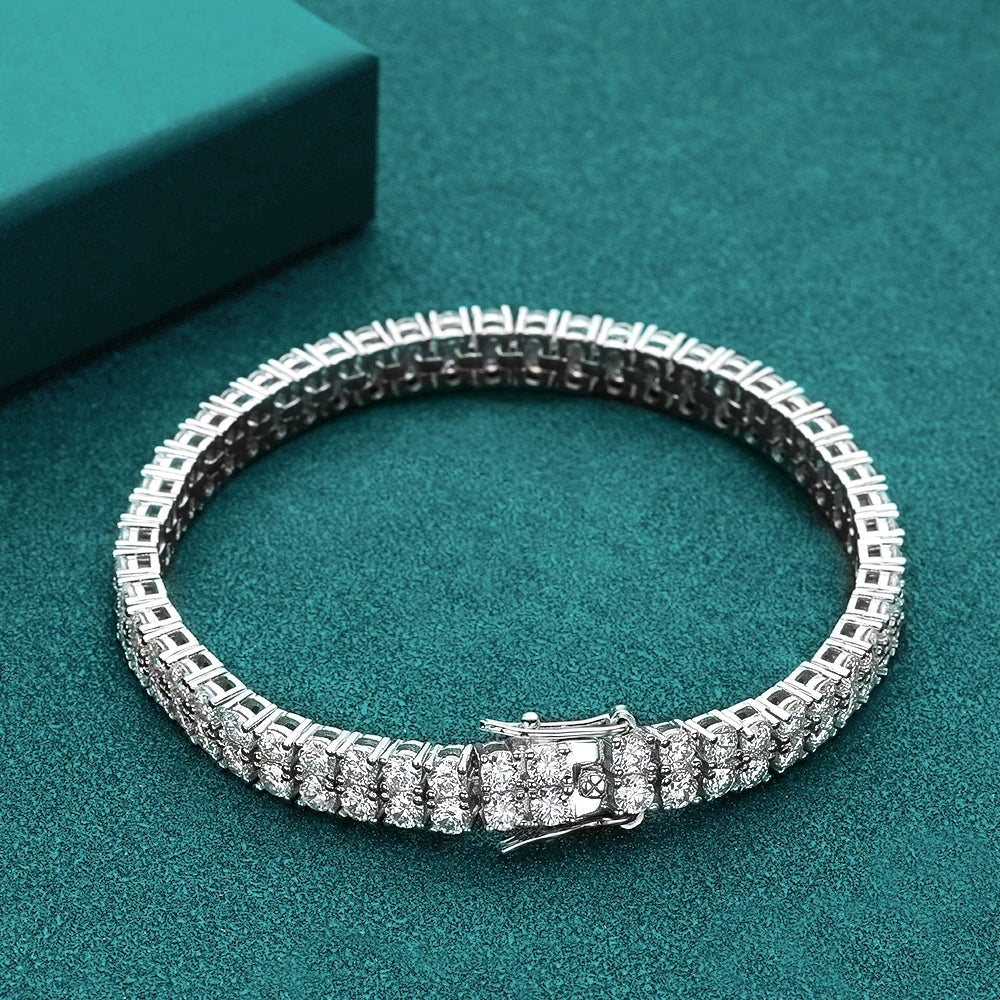 Miami Ice 5mm Double-Row Tennis Bracelet - White Gold