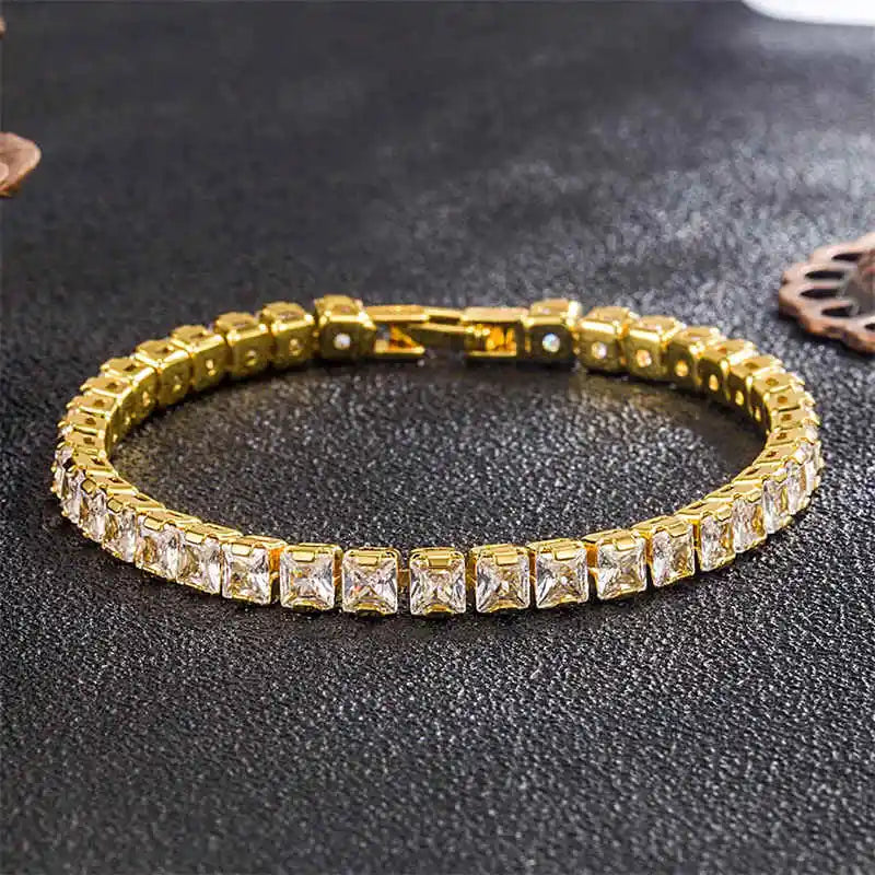 Miami Ice Baguette Tennis Bracelet White Gold