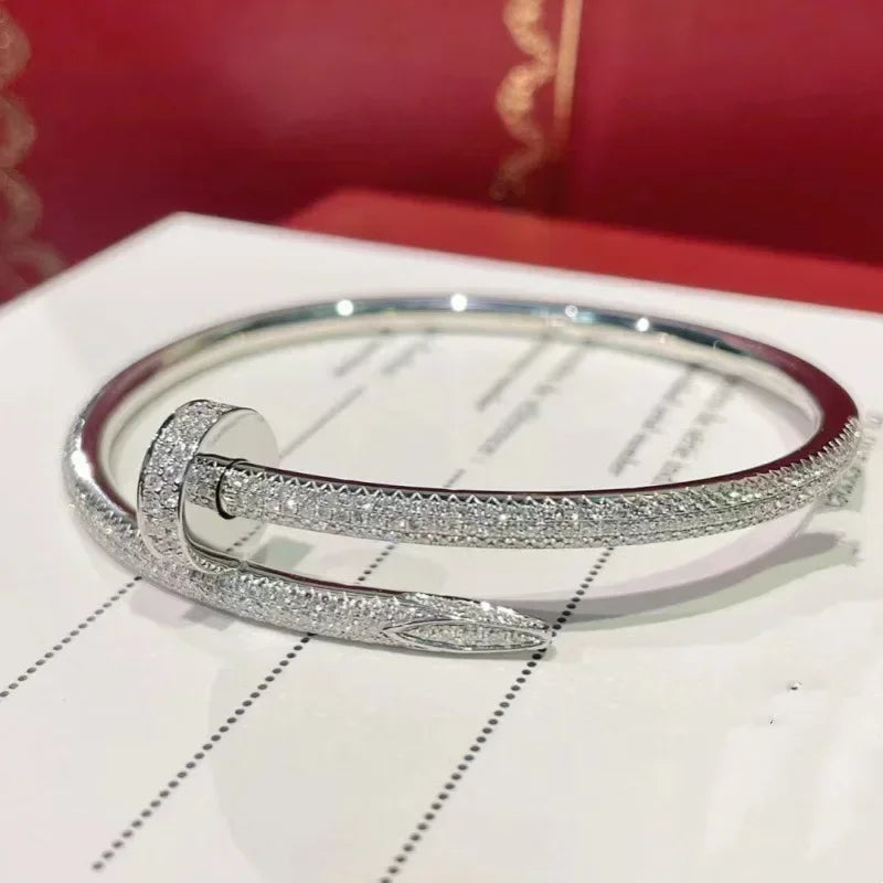 Miami Ice Iced Nail Bracelet - Gold