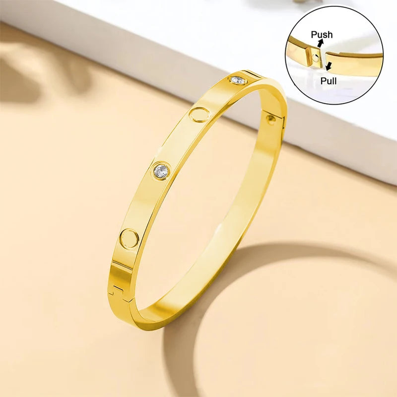 Stainless Steel Screw Bracelet for Women