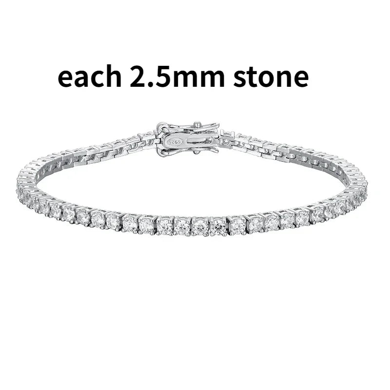 Miami Ice Micro Tennis Bracelet - White Gold