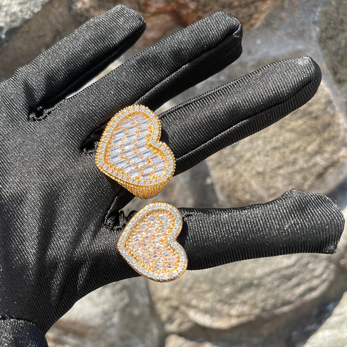 Miami Ice Heart Iced Out Tennis Ring