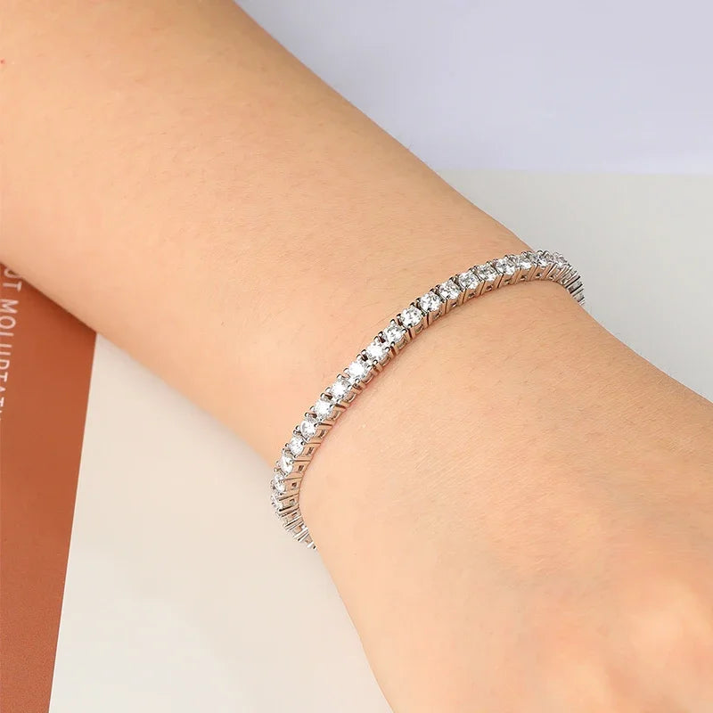 Miami Ice Micro Tennis Bracelet - White Gold