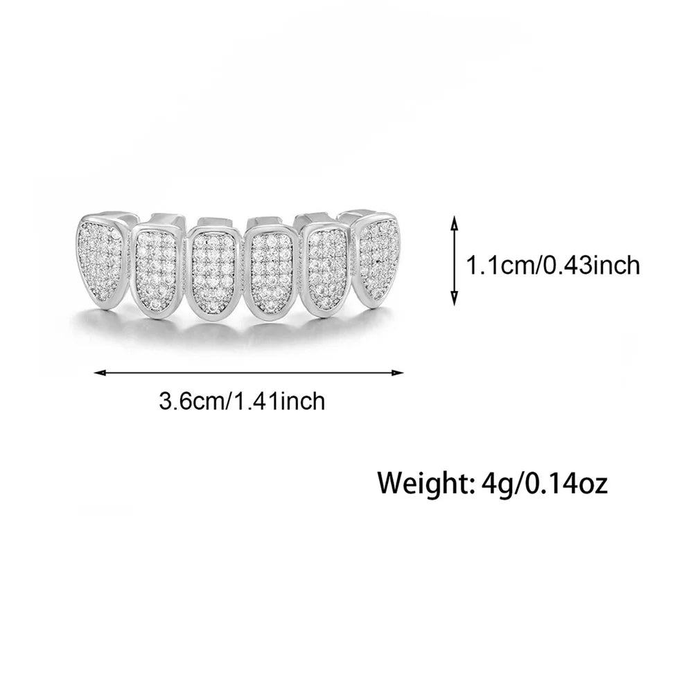 Hip Hop Full Iced Out Teeth Grillz Caps