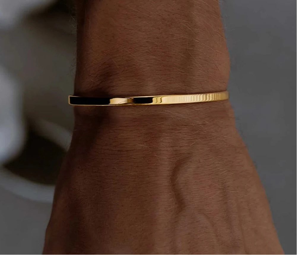 Miami Ice Cuff Bracelet 5mm - Gold