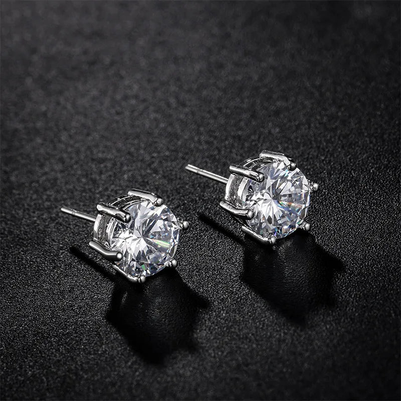 Miami Ice Vvs Round Iced Out Stud Earrings