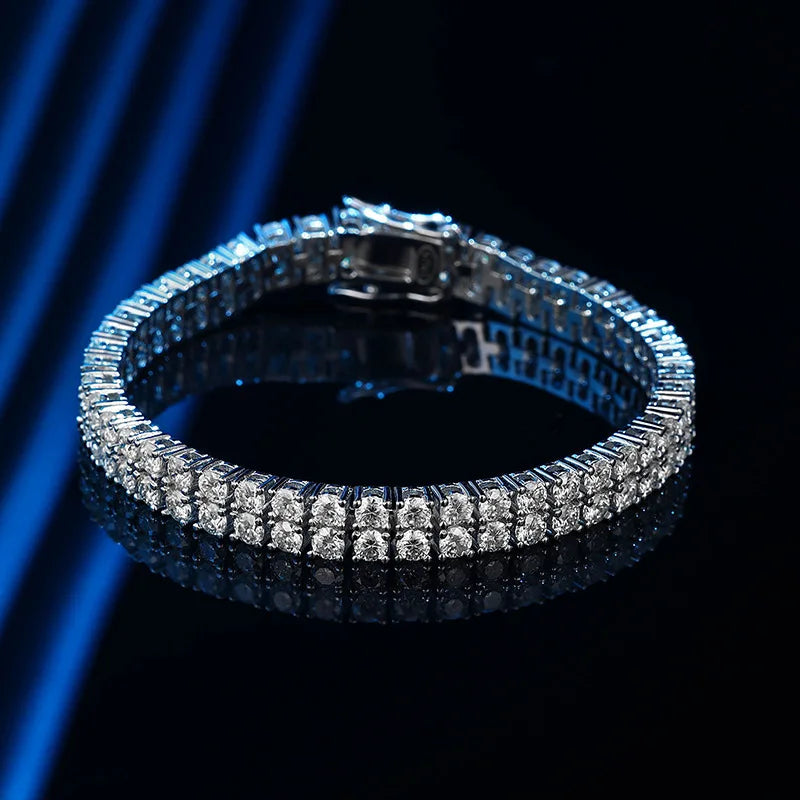 Miami Ice 5mm Double-Row Tennis Bracelet - White Gold