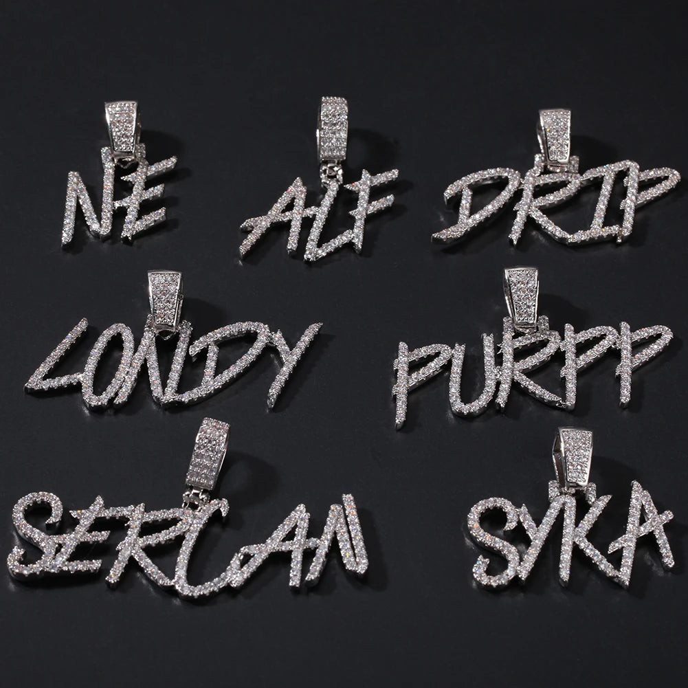 Brush Font Custom Name Necklace