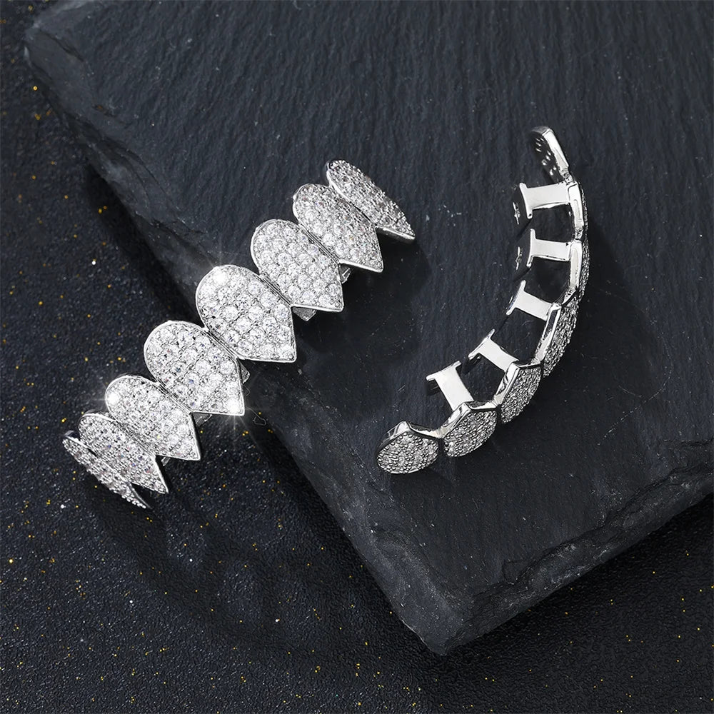 Hip Hop Iced Out Teeth Grill Top/Bottom