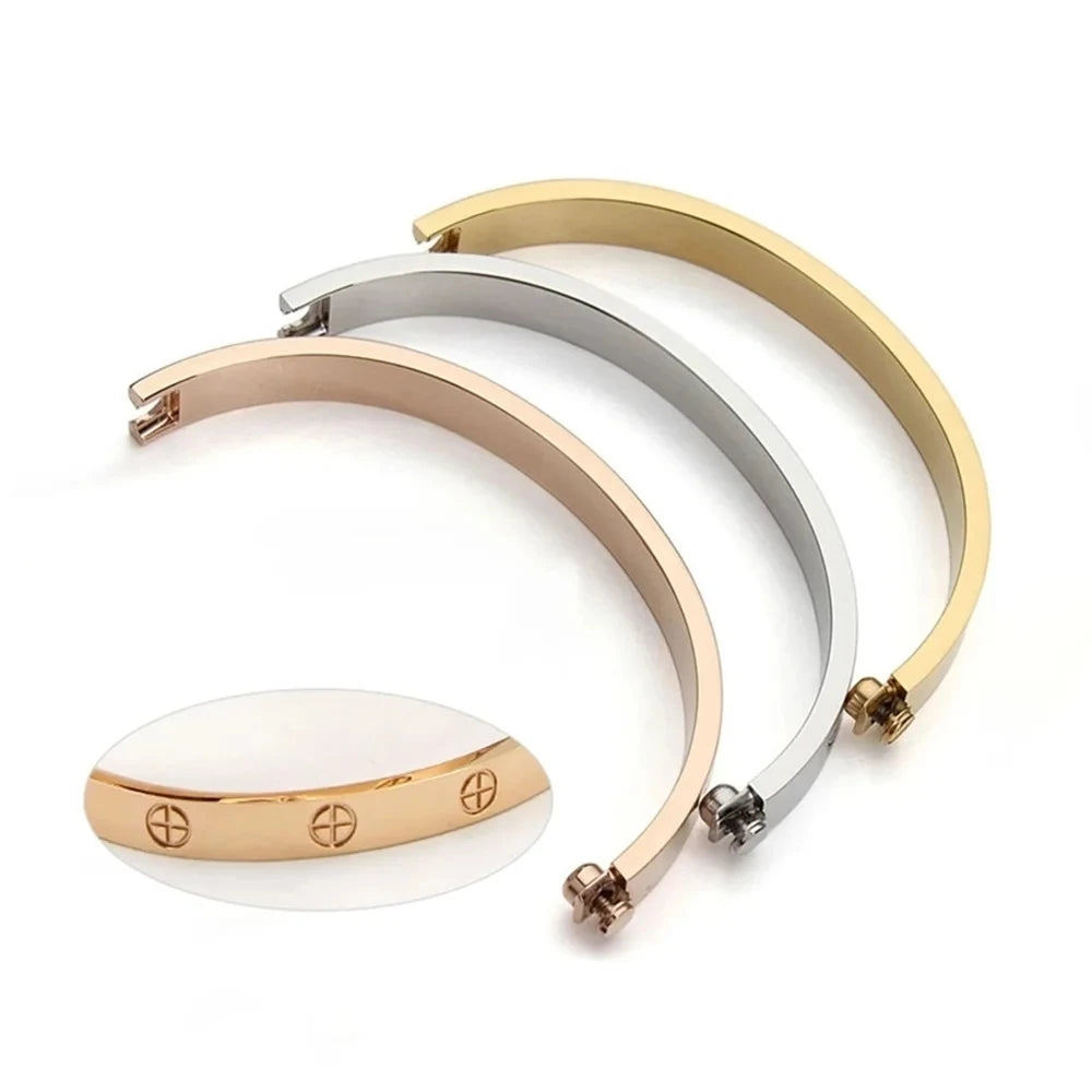 Stainless Steel Screw Bracelet for Women