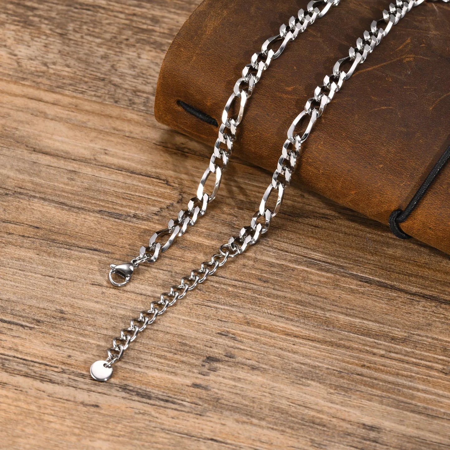 Miami Ice 3mm Figaro Chain - White Gold