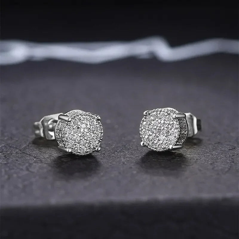Gold & Silver Color Round Ear Studs