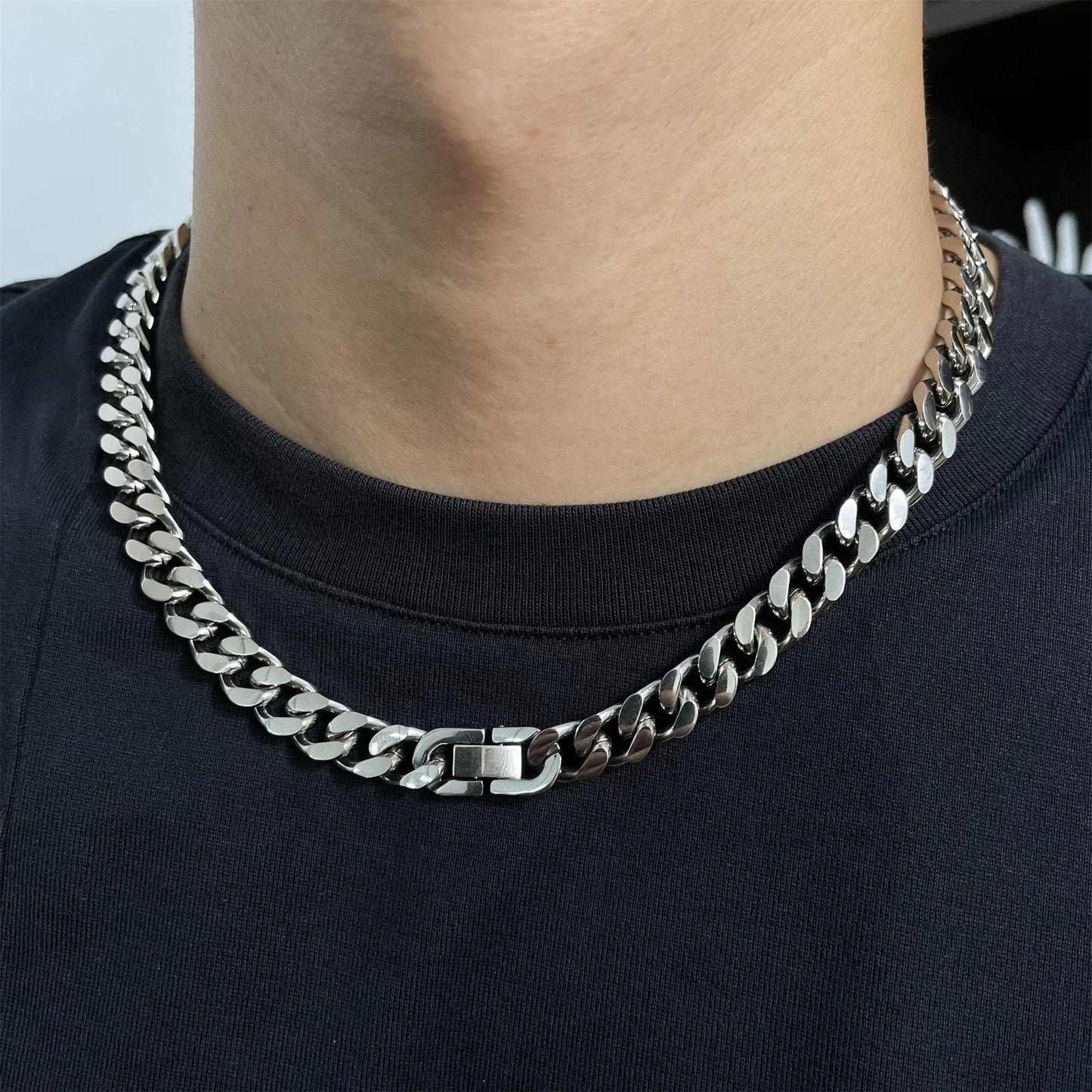 Miami Ice 10mm Cuban Chain - White Gold