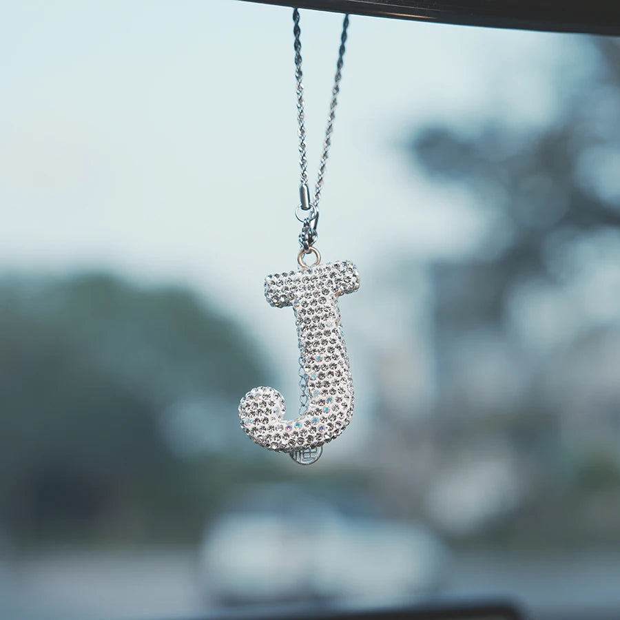 26 Inlaid Artificial Diamond English Letters Pendants