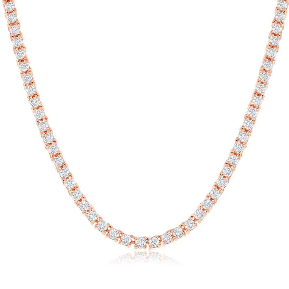 Miami Ice 5mm Tennis Chain - Rose Gold