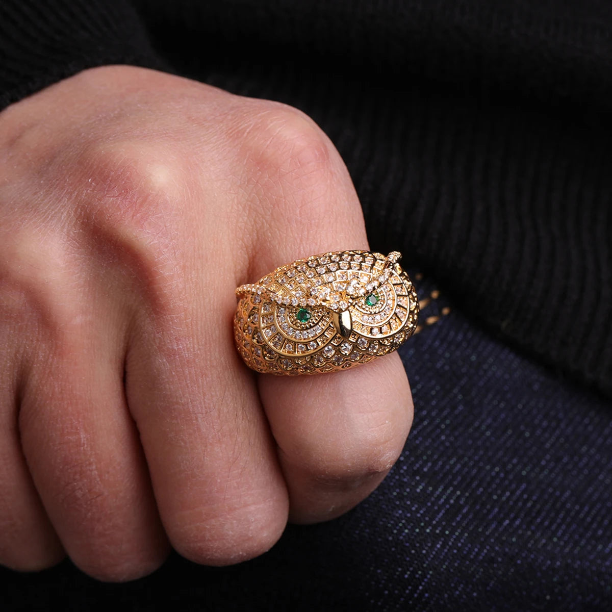 Miami Ice Owl Iced Out Ring