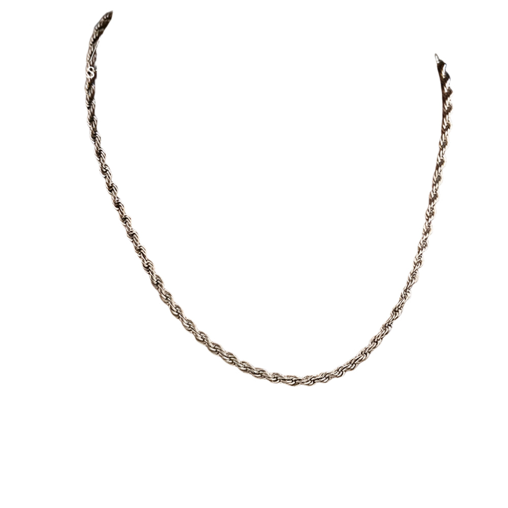 Miami Ice 3mm Rope Chain - White Gold